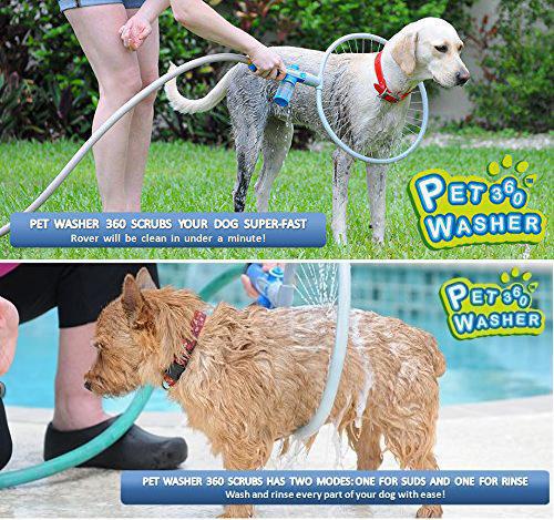 Dog Shower Bathing Ring with Circular Water Gun