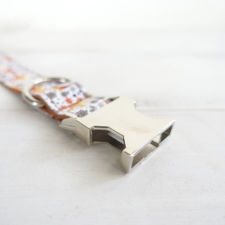 Handmade Golden Christmas Dog Collar by MUTTCO